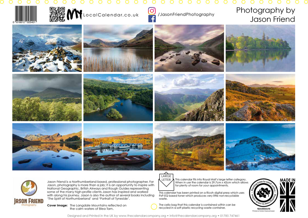 The English Lake District Wall Calendar