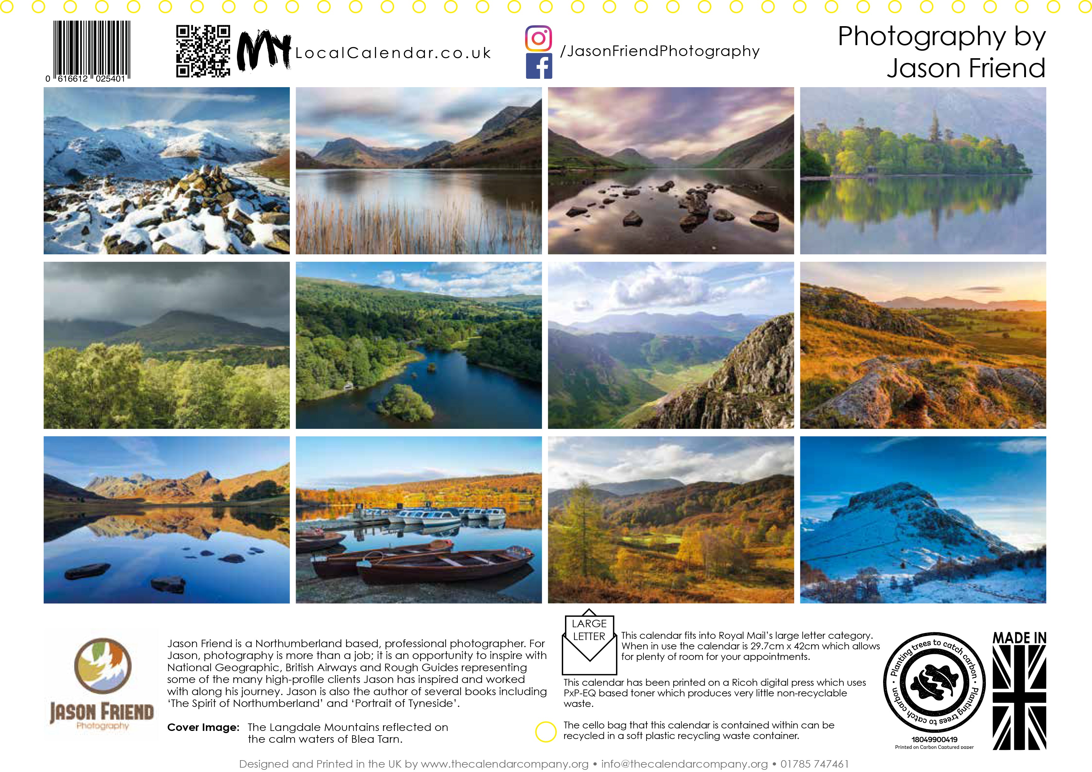 The English Lake District Wall Calendar