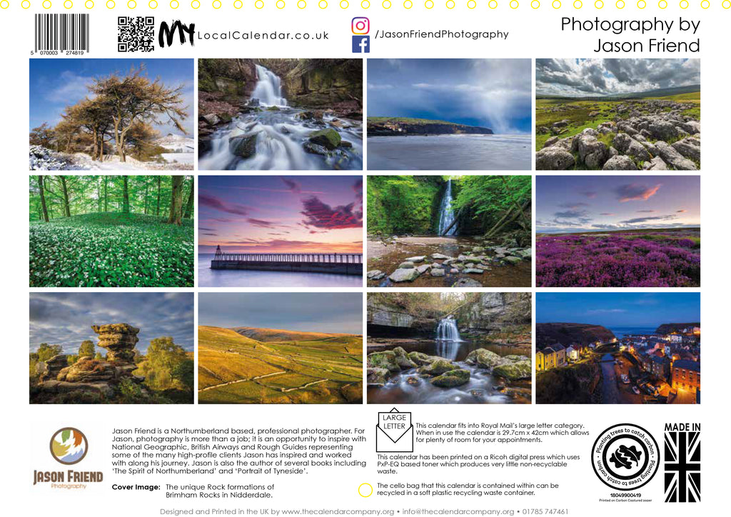 Yorkshire Dales & Coast Wall Calendar