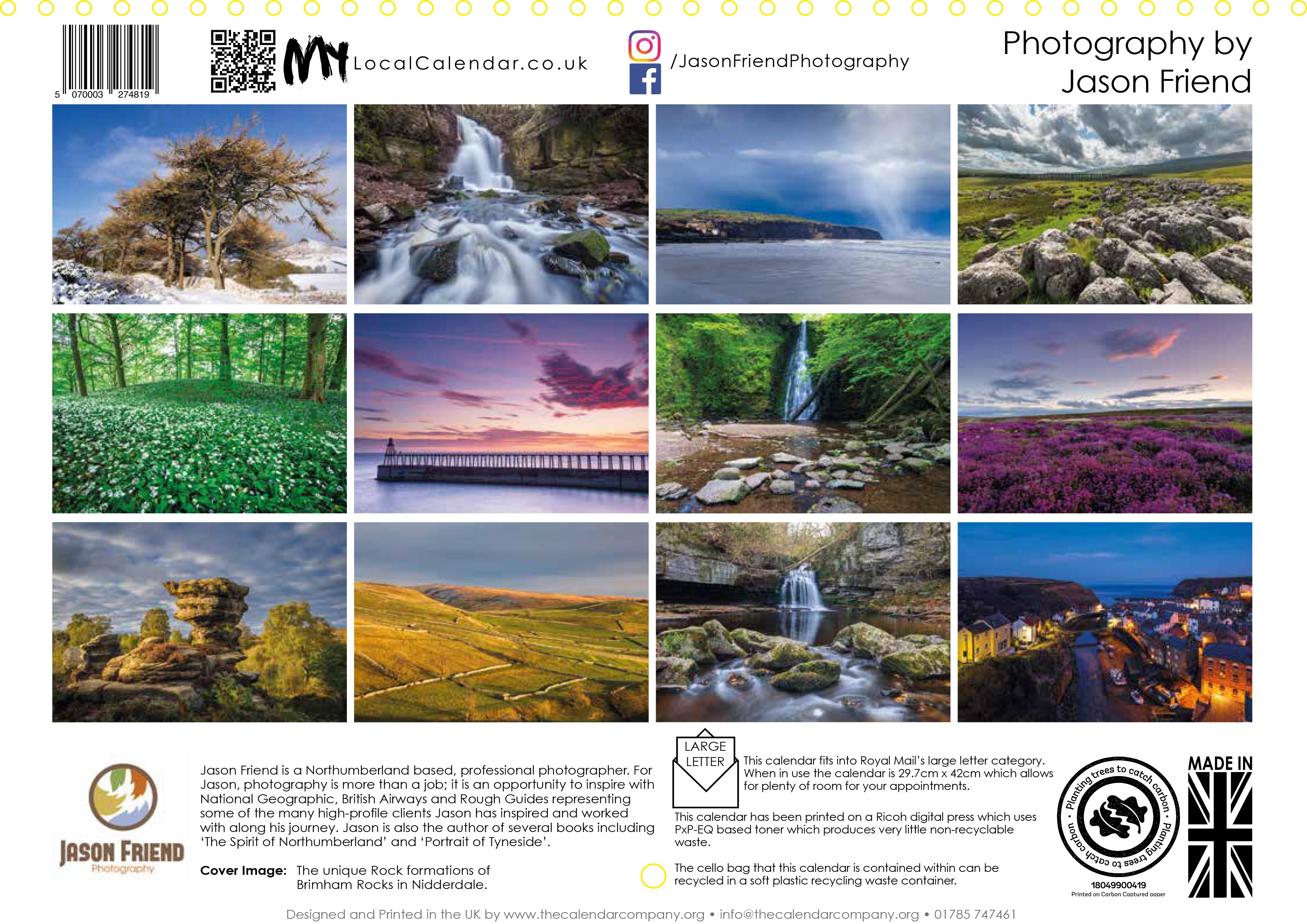 Yorkshire Dales & Coast Wall Calendar
